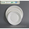 Heavy-Duty Quality Disposable Bagasse 100% Compostable  6" Paper Ribbed Paper Plates